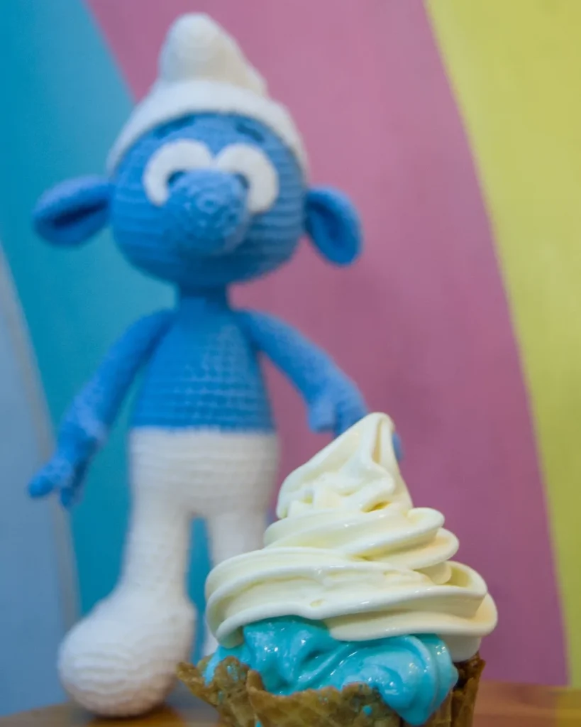 helado de pitufo por estreno