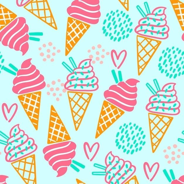 estética de helado en textura gráfica